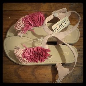 Children's Place pom pom sandals